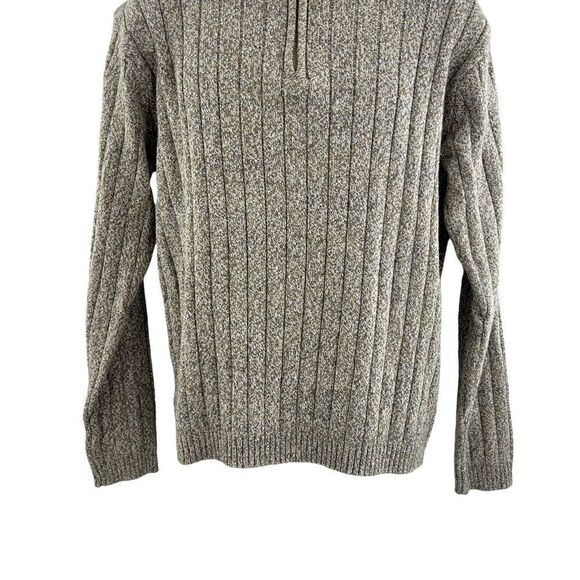 Oscar De La  Renta 1/4 Zip Heathered Sweater Size XL Long Sleeve Cotton Blend - Picture 8 of 9